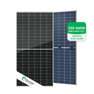 China Commercial Sunpal Bifacial Solar Panel Mono Photovoltaic 530W 540W 550W 560W Solar Panels For Sale for sale