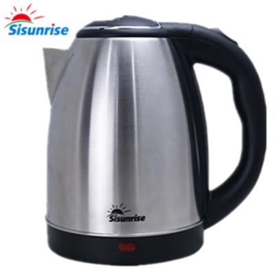 China 360 degree base 1.8L hot sale stainless steel rotation electric kettle with inner plastic lid in stock for sale