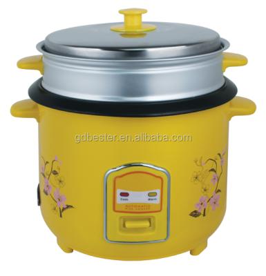 China Hotel hot sale straight body electric rice cooker with aluminum steamer for sale