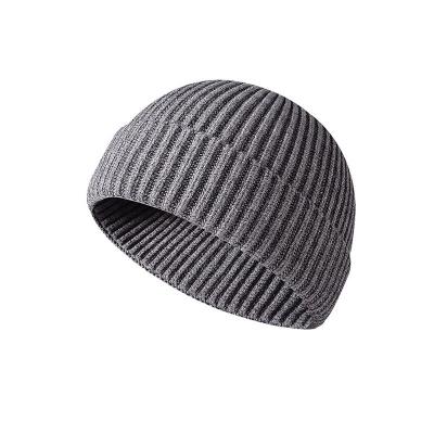 China Wholesale 2023 Gray Korean Fashion Hat Women Autumn Winter Casual Warm Knit Outdoor Cold Hat Men's Wool Hat for sale