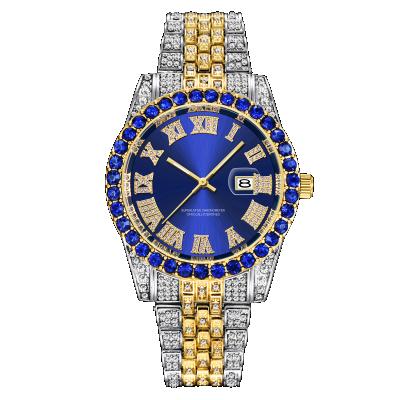 China Wholesale Chronograph Watches Sapphire Crystal Prices Solid Luxury Fashion Hip Hop Watch Iced Out Bling Hitter for sale