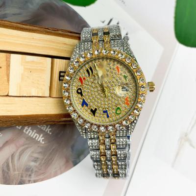 China Chronograph Most Popular Watch And Brecelet For Man Diamond Gold Brand Watch Wholesalers Crystals Watch for sale