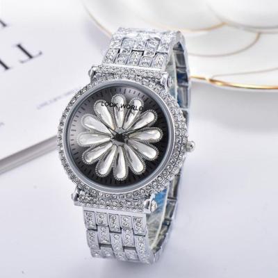 China Hot Sale Chronograph Fully Iced Out Luxury CZ Watch Diamond Iced Out Watch Diamond Wale Golden Watch for sale