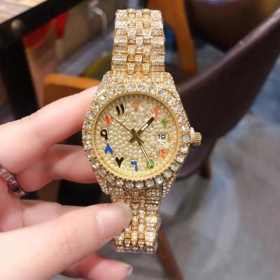 China Chronograph Watches Mens Automatic Gold Day Date For In Box Bling Watches Glossy Replica Rep Folded for sale