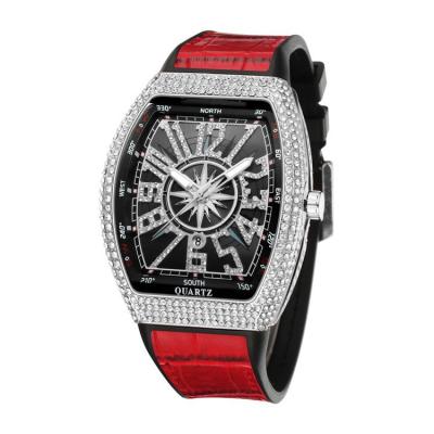 China Christmas Gift Black Watches Online Mens 24 Hour Chronograph Set Iced Out Mens Watches for sale