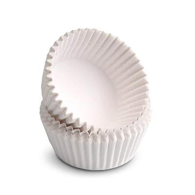 China Customized Recyclable Designed Small Large White 2oz Bake Cupcakes Bread Cupcakes Greaseproof Aluminum Foil Baking Cups For Muffins Cakes for sale