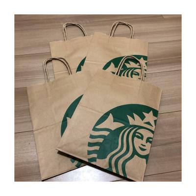 China Creative Logo Brown White Black Recyclable Custom Different Types For Kids Gift Packaging Handmade Tote Kraft Paper Shopping Bag With Handle for sale