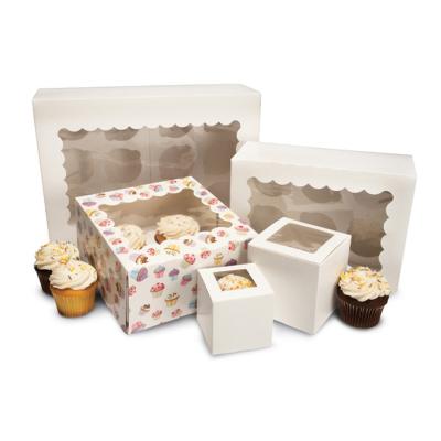 China Recyclable Custom Drawer Zipper Luxury Christmas 2 4 6 12 24 Single Hole Individual Mini Cookie Cupcake Paper Boxes With Window for sale