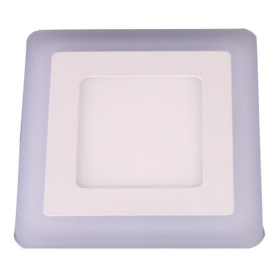 China 100 Square Muti Two Round Color Led Panel 18w 6w 24w 9w 3+3w 6+3w 12+4w RGB Red Green Blue Frameless Double Color Led Panel Light for sale