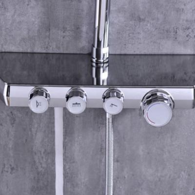 China New Design Slide Bar Shower Faucet Chrome Lined Copper Valve Easy To Use With Finest Quality Multiple Function With Luxury Style for sale