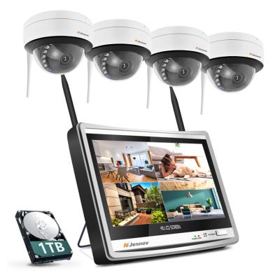 China Outdoor PAN-TILT 3MP Home Security Camera CCTV System Video Surveillance Kit 4 Channel LCD Display NVR Kit Onvif WiFi Camera for sale