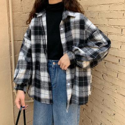 China 2021 Arrival Breathable Fashion Quality Casual Spring And Retro Autumn New Korean Harajuku Loose Cloth Shirt Woolen Women for sale