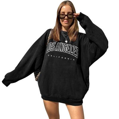 China New Viable Hot Selling Fashion Women Letter Printed Sweatshirt Casual Loose Casual Long Sleeve Round Neck Sports Pullover Tops for sale