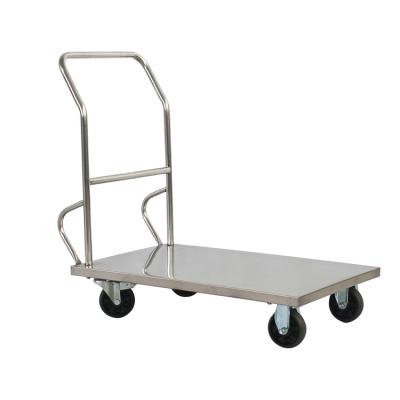 China Silver Finish QXC-021A Hotel Stainless Steel Platform Trolley for sale