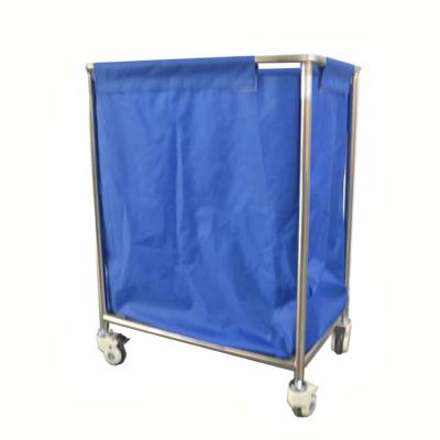 China Sturdy Linen Trolley Cart With Heavy Duty Wheels Heavy Duty Factory Hotel Metal Laundry Commercial Dirty Stainless Steel QXC-015B China for sale