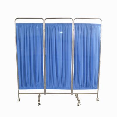 China FJD-013-A Traditional Foldable Hospital Ward Screen Hospital Stainless Steel 3 Times Medical Screen for sale