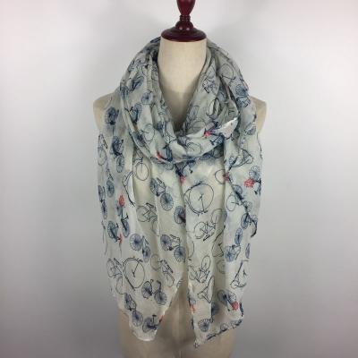 China Wholesale New Design Fashion Bike Print Squishy Scarf for sale