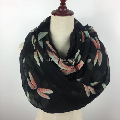 China Wholesale Dragonfly Print Tube Squishy Scarf for sale