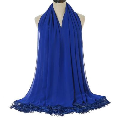 China 2021 Simple Chiffon Chiffon Scarf For Women Dubai Hijab for sale