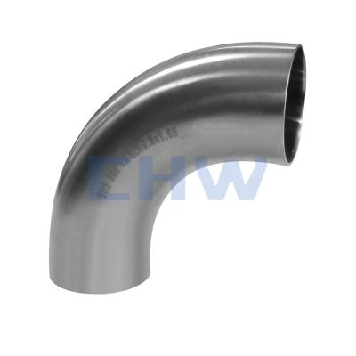 China Food Sanitary Stainless Steel 90D SS304 SS316L Clamped Tubing Elbow for sale