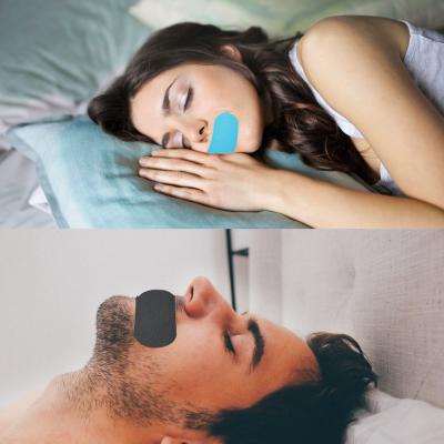 China OEM Anti Snoring Mouth Tape For Improved Night Time Sleeping Black Brown Blue Color for sale