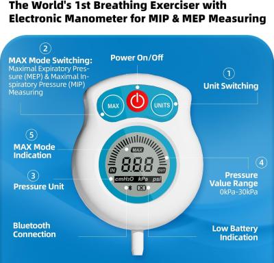 China App Connectivity Lung Trainer Breathing Trainer lung Capacity Exercises for Breathing Practitioners and Respiratory for sale