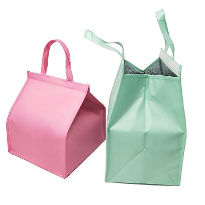 China Wholesale Fashionable Waterproof Durable Tote Promotional Cake Food Insulated pp Nonwoven Cooler Bag for sale