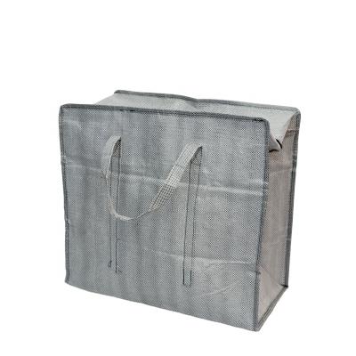 China Africa Market Fashionable PP Woven Bag Eco-friendly Popular Bag Gray Luggage Packing Extra Strong for sale