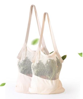 China Hot Selling Wholesale 100% Recyclable Recycle Reusable 100% Organic Cotton Mesh Produce Bags Grocery Durable Eco-friendly for sale