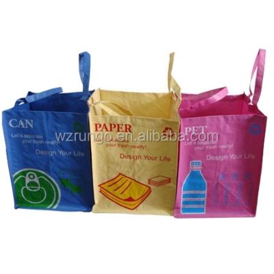 China Promotion Custom Logo Combined Classification Biodegradable Ash-bin Biodegradable PP Woven Garbage Bag for sale