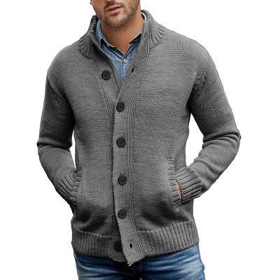 China European Single Breasted Anti-wrinkle Sweater Cardigans Knit Jacket Plus Size Winter Sweater For Men for sale