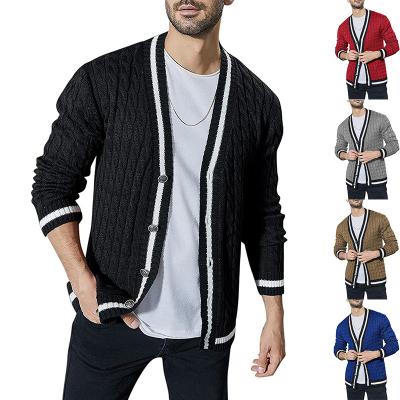 China wholesale Anti-wrinkle sweater cardigan knit custom knitted cardigan men's cardigan with button for sale