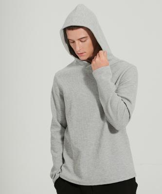 China Anti-wrinkle Pullover Hoodie Solid Color Custom Fashion Loose Hoodie Sleeves Long Hoodies For Men for sale