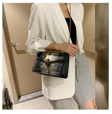 China Fashion Bolso de mano mujer snakeskin PU shoulder messenger bags women handbags ladies shoulder cross - body purses for women for sale