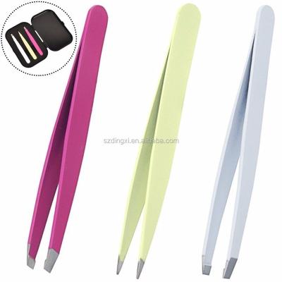 China Professional Durable Stainless Steel Eyebrow Tweezers Eyebrow Removal & Shine Tweezers - Oblique/Point/Flat. for sale