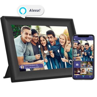 China Wifi 10.1 Inch Work With Alexa Voice ControlTouch Screen 16GB Memory WiFi Digital Picture Frame Easy To Share Photo/Video Via App For for sale