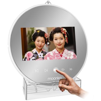 China Great product new clock current 7 inch LCD round magic mirror photo picture digital video picture for sale