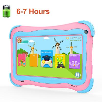 China Drop Resistance Best Christmas Gift For Kids Preinstalled Educational APP 7 Inch Kids Tablet PC With 1 GB Ram 32GB Storage With Android 10 for sale