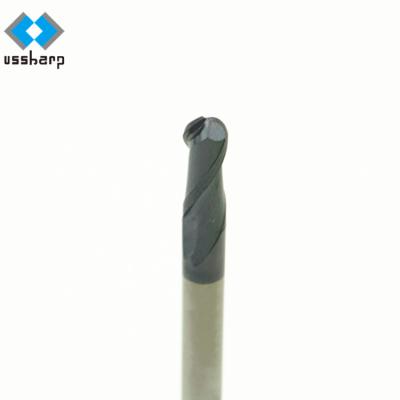 China ISO HRC 45 Tungsten Carbide Ball Nose End Mill Cutting For Aluminum for sale