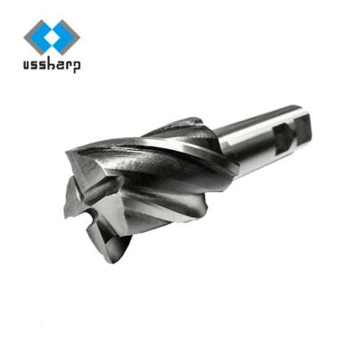 China Notching 40mm Large Diameter HSS End Mill 4 Flutes Flat Finish Cut for sale