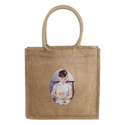 China Newest Handled Natural Jute Tote Shopping Bag for sale