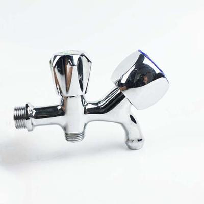 China Double Handle Zinc Washing Machine Faucet Chrome Plating Wall Mounted for sale