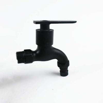 China Stainless steel black quick open indoor washing faucet Chromium plating for sale