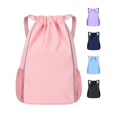 China Waterproof 2021 Customs Wholesale New Fitness Travel Drawstring Canvas Outdoor Backpack for sale