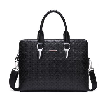 China Quality Leather Business Office Men Shoulder Bag Luxury Genuine Leather 14 Inch Briefcase Laptop Bag for sale