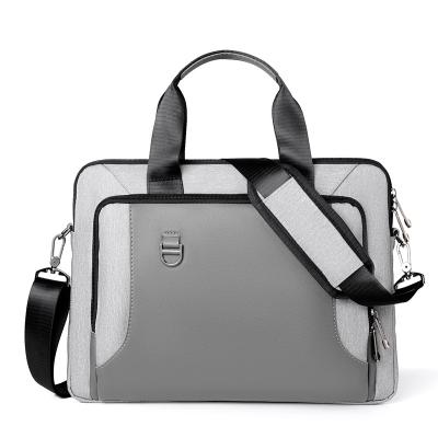 China Polyester Fashion Management Computer Notebook Bag Men Handbag Shockproof Briefcase PU Leather 13.3