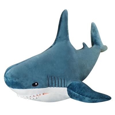 China Anti-Static Fashion Eco-Friendly Easy Clean 60 Cm Gray Durable Plush Shark Pillow for sale