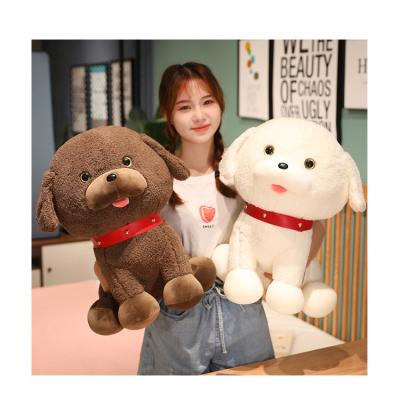 China Eco-friendly 50 Cm Brown Plush Lovely Toys Unisex Dark Stuffed Dog Plush Toy for sale