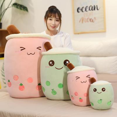 China Dropshipping 50cm Creative Simulation Milk Tea Cup Pillow Boba Milk Tea Cup Anti-Static Plush Stuffed Cushion Cute Funny Boba Plush Toy for sale