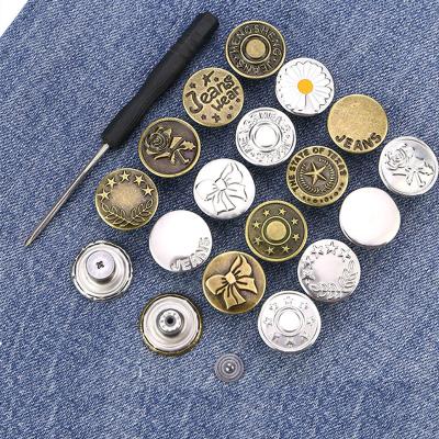 China Waist Button Viable Nail Free Detachable Jeans Button Waist Circumference Big Change Button for sale